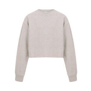 Miso Womens/Ladies Crop Sweatshirt / Oatmeal